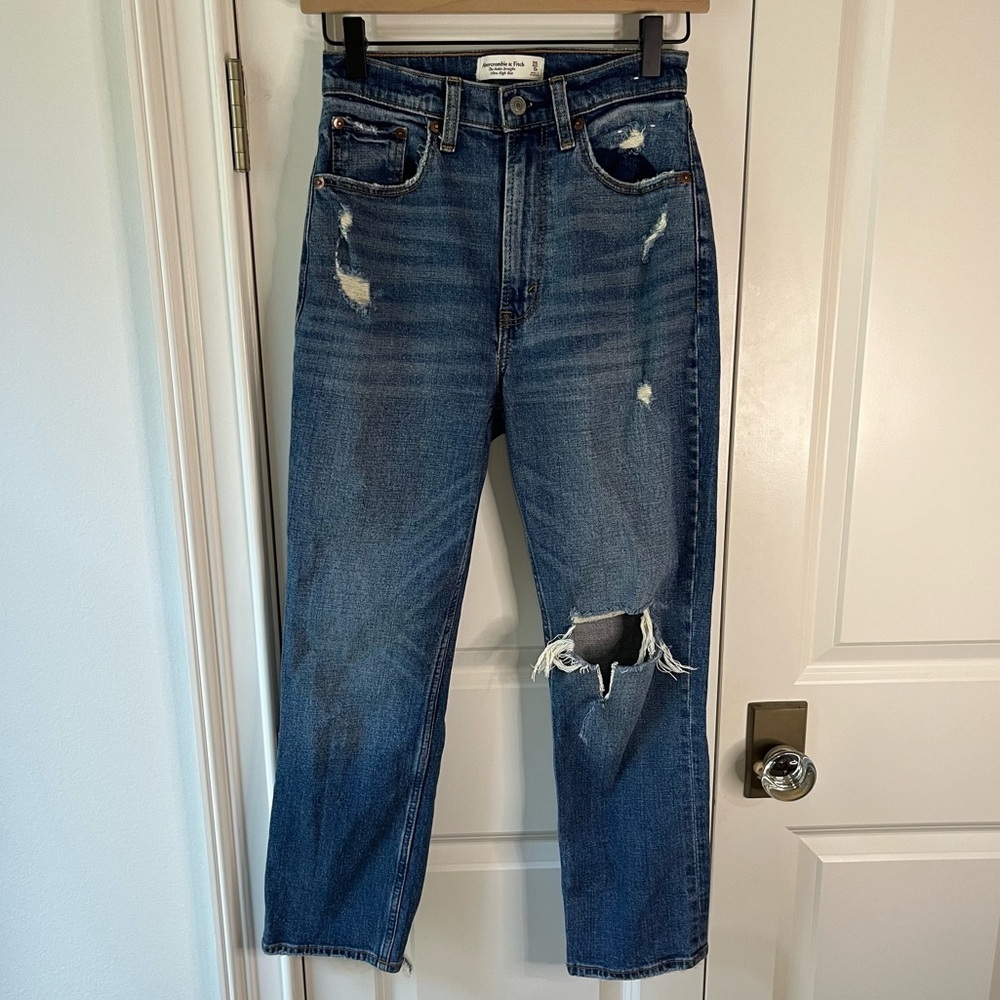 Abercrombie & Fitch Ankle Straight Ultra High Rise Curve‎ Love size 25 0s